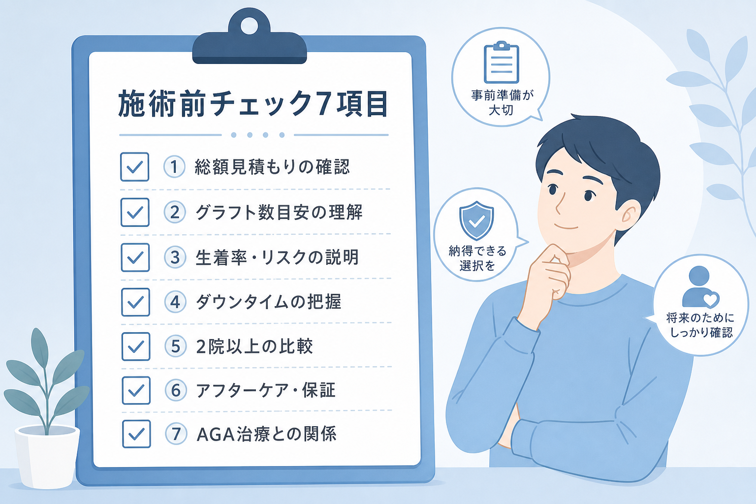 施術前に確認したい7つのチェックリスト（イメージ）
